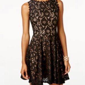 City Studio Black Lace Dress Size 7